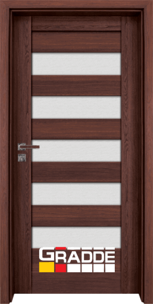 Интериорна врата Gradde Aaven, цвят Шведски дъб, стъклен модел
