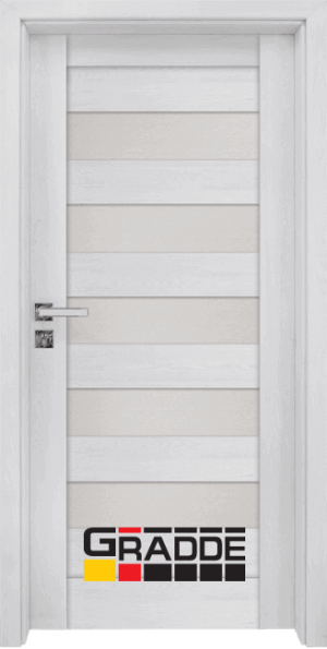Интериорна врата Gradde Aaven, цвят Сибирска Лиственица, стъклен модел