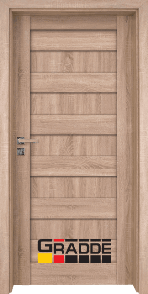 Интериорна врата Gradde Aaven, цвят Дъб Вераде, плътен модел
