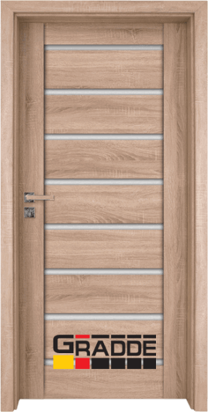 Интериорна врата Gradde Axel, цвят Дъб Вераде, стъклен модел