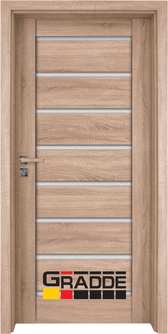 Интериорна врата Gradde Axel, цвят Дъб Вераде, стъклен модел