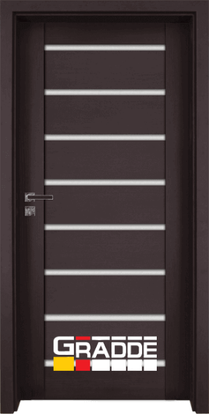 Интериорна врата Gradde Axel, цвят Орех Рибейра, стъклен модел