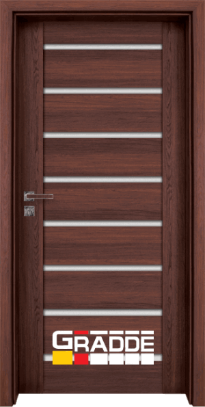 Интериорна врата Gradde Axel, цвят Шведски дъб, стъклен модел