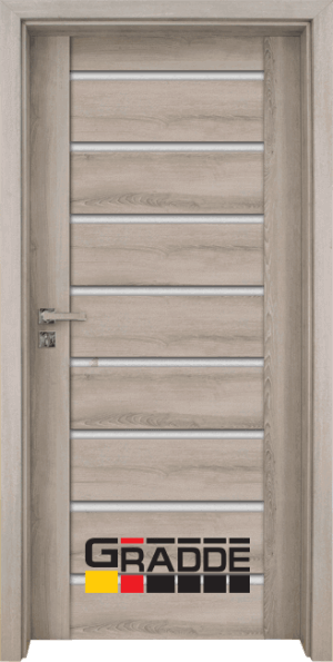 Интериорна врата Gradde Axel, цвят Ясен Вералинга, стъклен модел