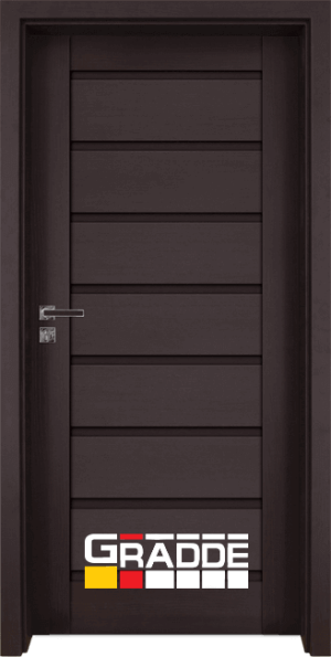 Интериорна врата Gradde Axel, цвят Орех Рибейра, плътен модел