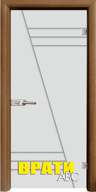 Стъклена врата Gravur, модел G-13-4, цвят Златен дъб