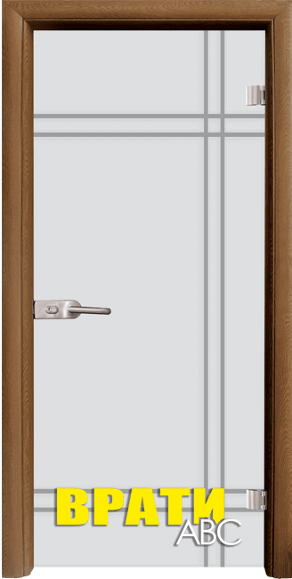 Стъклена врата Gravur, модел G-13-8, цвят Златен Дъб