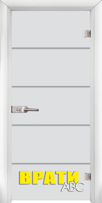 Стъклена врата Sand, модел G-14-13, цвят Бял