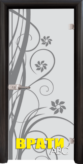 Стъклена врата Sand, модел G-14-7, цвят Венге