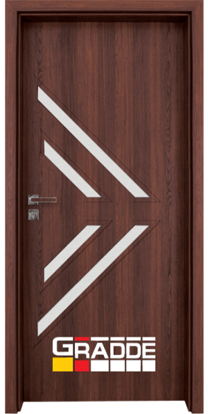 Вътрешна врата марка Gradde, модел Paragon Glas, цвят Шведски Дъб