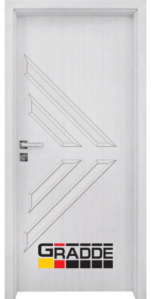 Вътрешна врата марка Gradde, модел Paragon Glas, цвят Сибирска лиственица
