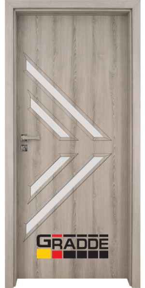 Вътрешна врата марка Gradde, модел Paragon Glas, цвят Ясен Вералинга