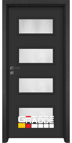 Интериорна врата серия Граде, модел Blomendal, цвят Антрацит Мат