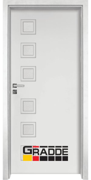 Интериорна врата серия Граде, модел Reichsburg, цвят Бял Мат