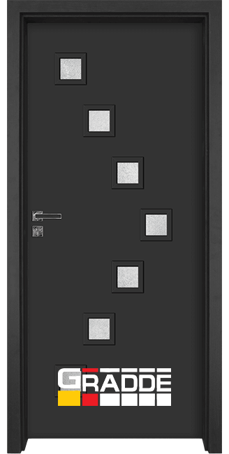 Интериорна врата серия Граде, модел Zwingerf, цвят Антрацит Мат