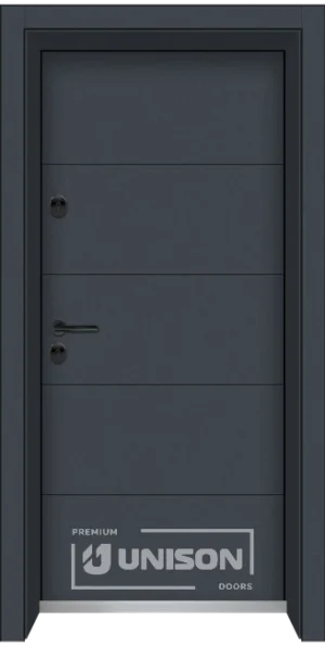 Входна врата Unison Clima Pro, цвят Графит